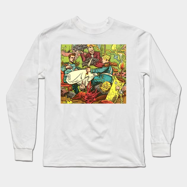 lunch at the bottom of the sea Long Sleeve T-Shirt by Marccelus